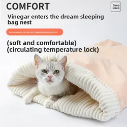 Cama nido cálida para gatos y perros en otoño e invierno, segura