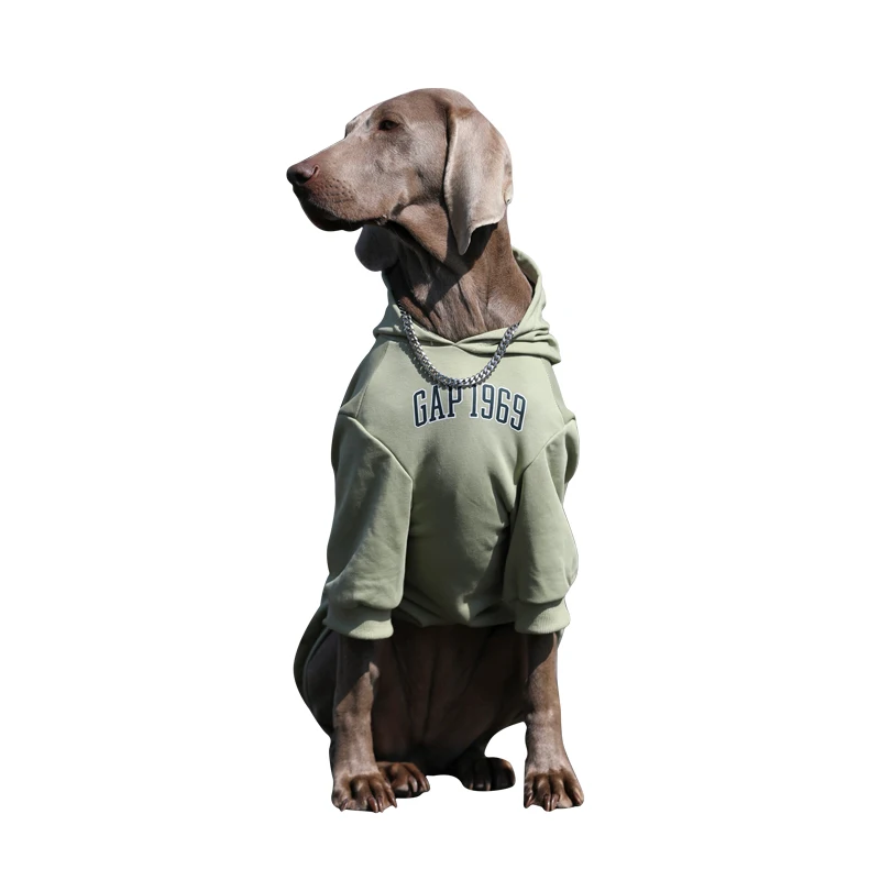 Moda Primavera fuera de perro grande Sudadera con capucha Golden Retriever Labrador trajes verdes disfraz de lujo para perros medianos y grandes - imagen 5