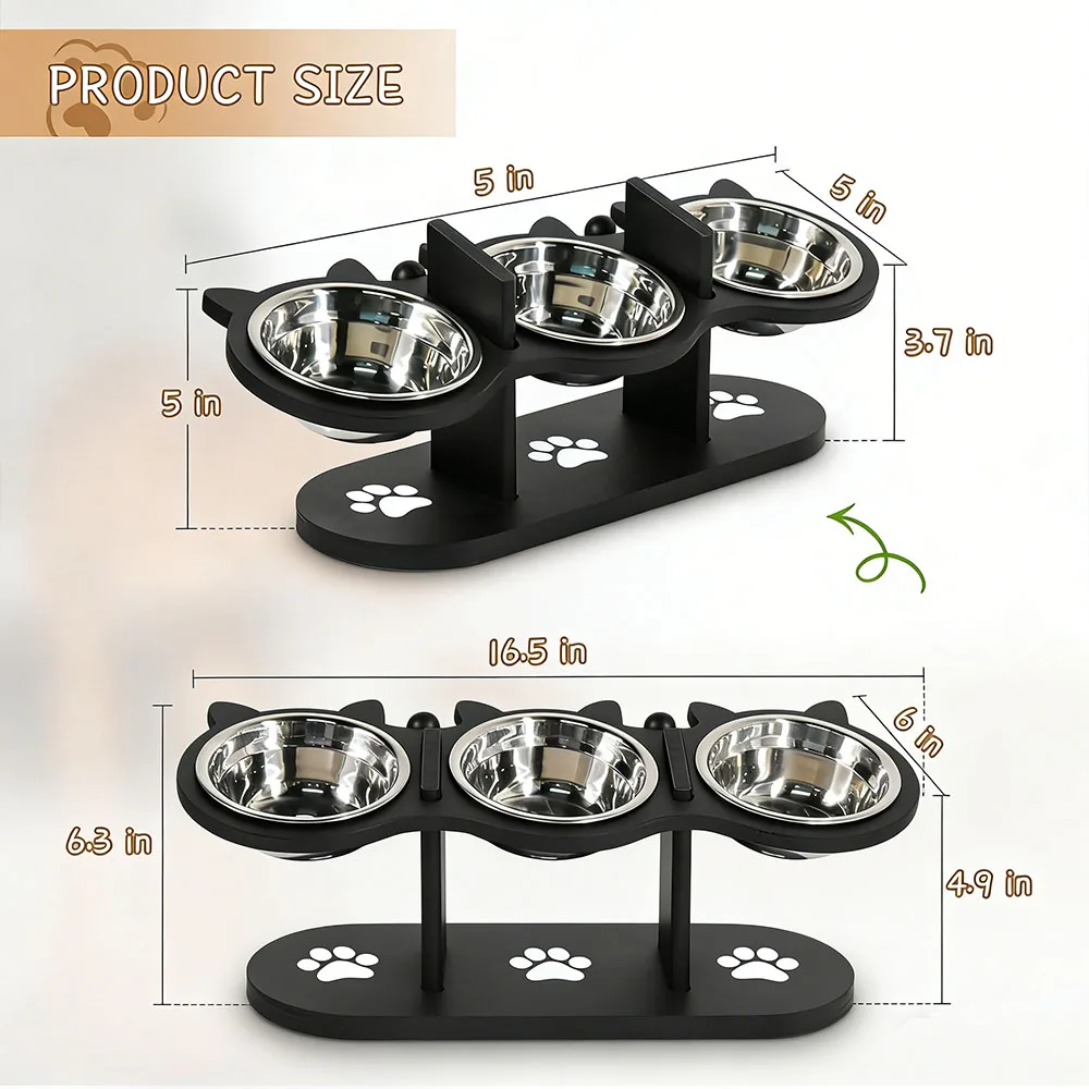 Comedero elevado para perros pequeños, cachorros, gatitos y bulldogs - imagen 3