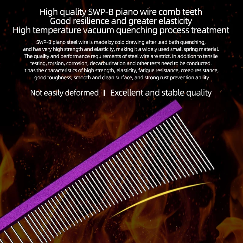 Peine de luna cóncavo para mascotas de calidad superior, pelo de recogida profunda, peine de arco de belleza esponjoso para profesores de mascotas, diseñado para adaptarse a curvas de mascotas - imagen 4