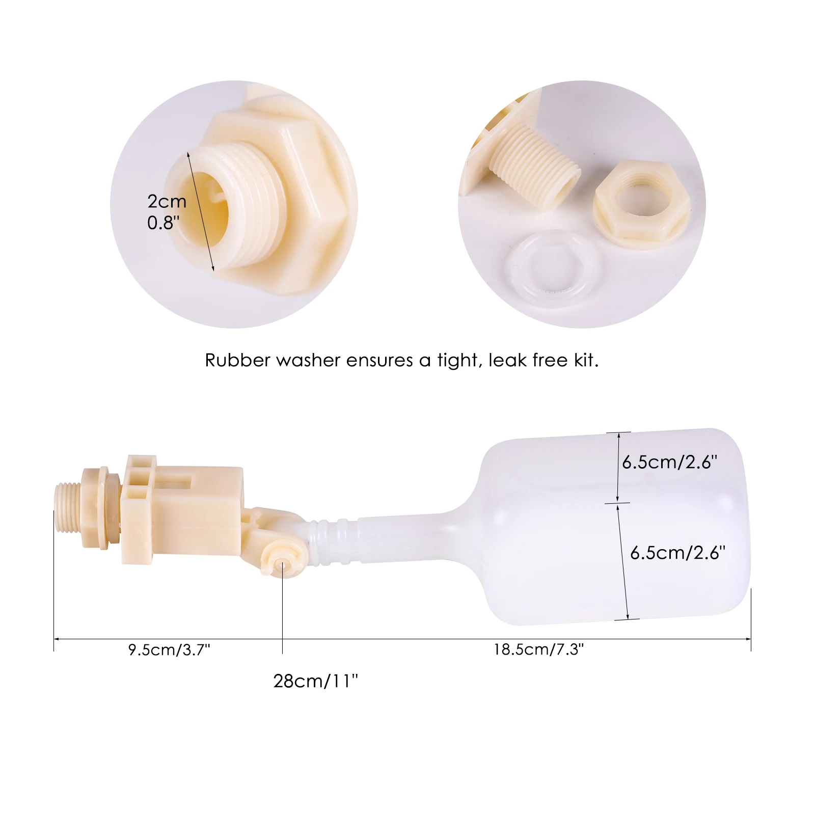 Válvula de bola de flotador de Control de agua automático, interruptor de Control de cuenco para beber, tanque de agua de torre, 1/2 pulgadas, granja, vaca, perro, nuevo - imagen 3