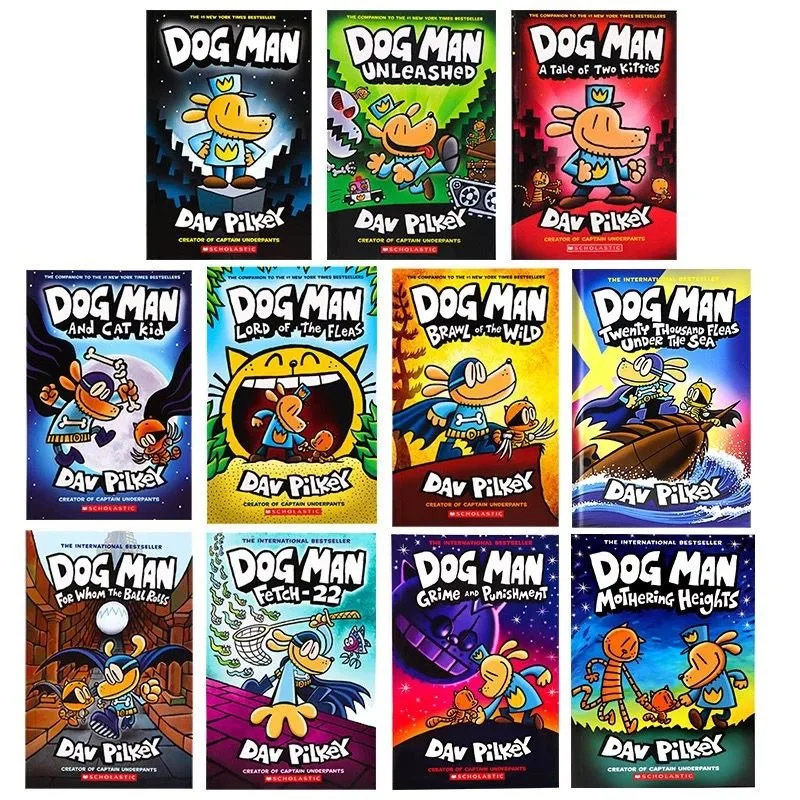 Libro de cómics al azar para niños, novedad 2023 Original, Popular, las aventuras del perro, el hombre, 8 Dav, Pilkey, novela en inglés - imagen 2