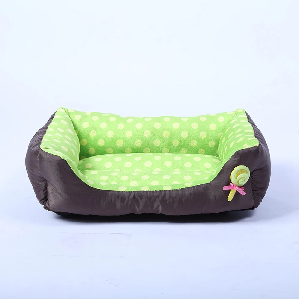 Cama cuadrada para perros pequeños, dulces suaves, bonito sofá mediano para gatos, perrera, cómoda cama elástica para perros, accesorios para el hogar - imagen 3