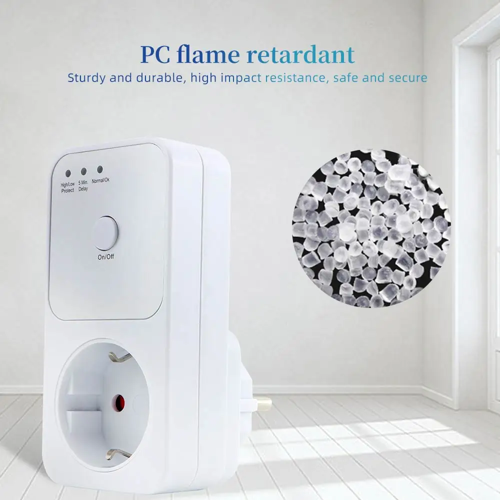 Protector de voltaje automático por infrarrojos PIR, Protector seguro contra sobretensiones de energía CA, conmutador de enchufe UE FR EE. UU., Reino Unido, protección para refrigerador - imagen 5