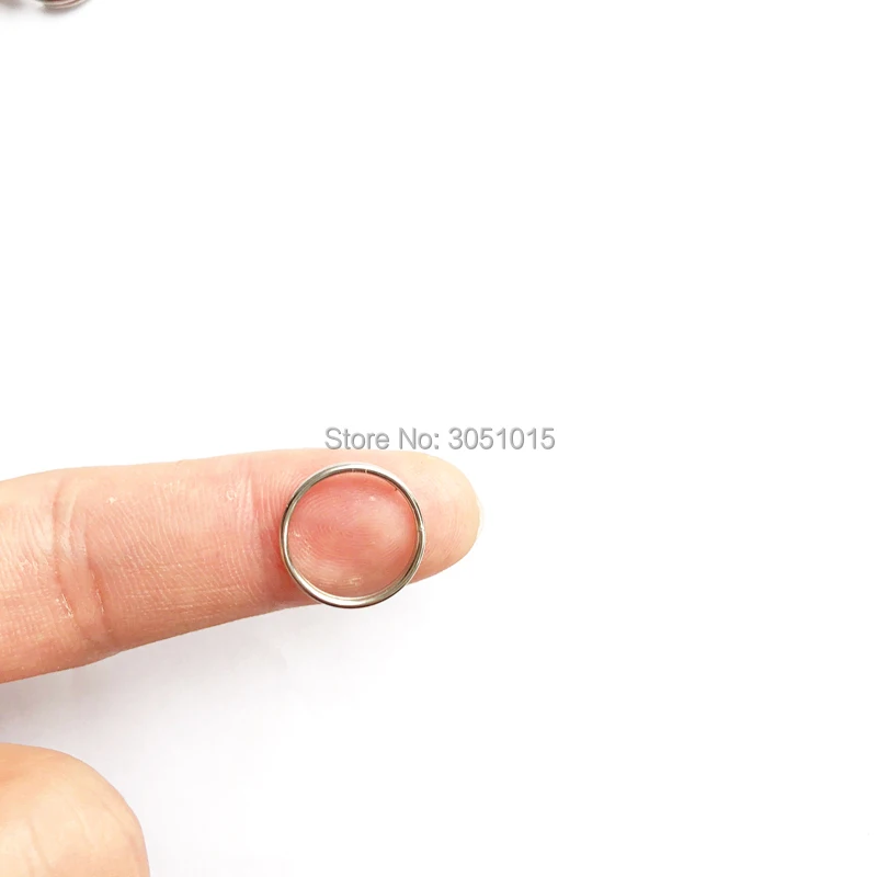 100pcs 8mm 10mm 15mm Key Tags Rings White Plated Personalized Round Split Ring for Pet Id Tags Pet Dog Cats Collar Accessories - imagen 3