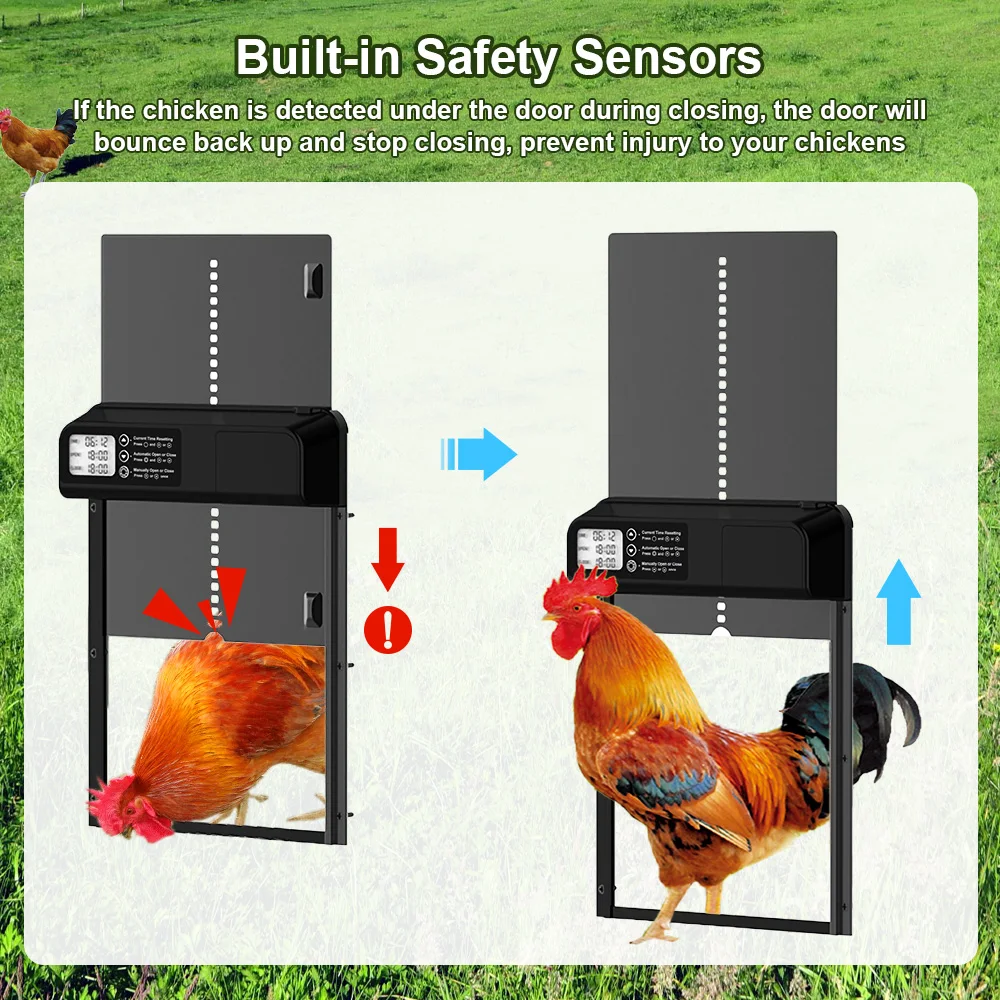Puerta automática para gallinero con temporizador y batería - imagen 3
