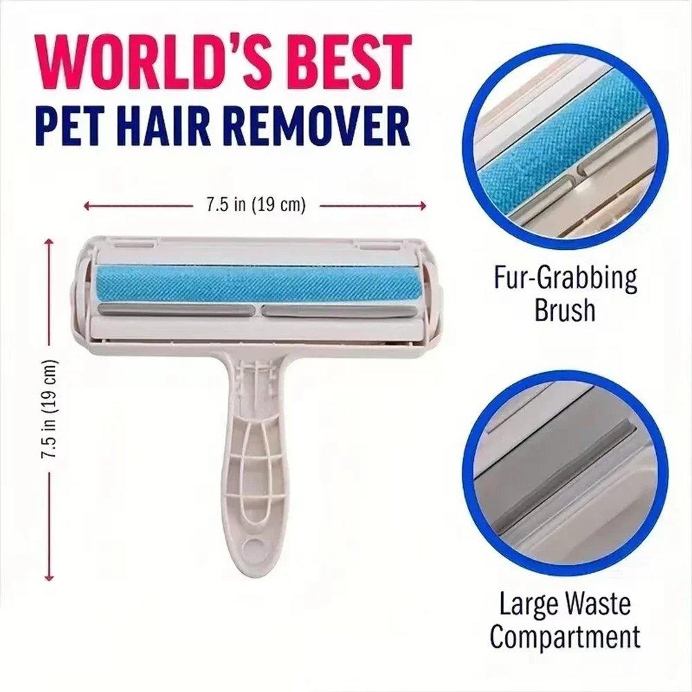 Pet Hair Remover Roller Dog & Cat Fur Remover with Self Cleaning Base Efficient Animal Hair Removal Tool Perfect for Furni Sofa - imagen 5