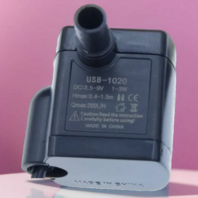 Mini bomba de agua ultrasilenciosa, 3W, 5V-12V, bomba sumergible en miniatura USB, herramientas de circulación de oxígeno para acuario, bomba para estanque - imagen 5