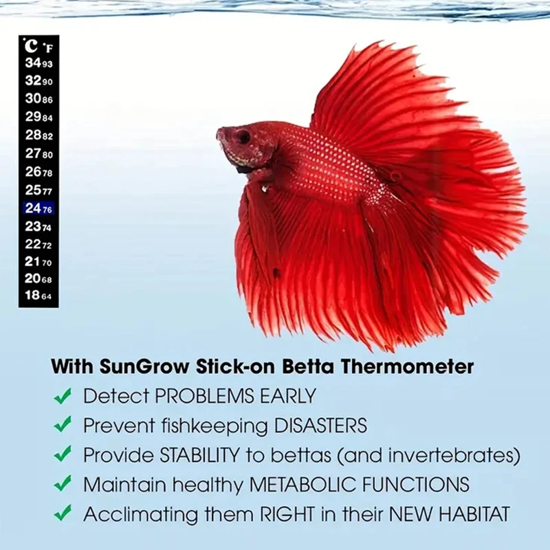 Termómetro para pecera, pegatina de temperatura para acuario, accesorios digitales de doble escala, alta calidad, duradero, Juego de 2 uds. - imagen 4