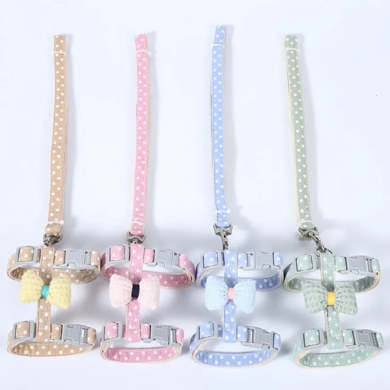 Cuerda de tracción en forma de H para gato, lazo de lunares de verano, antiaflojamiento para mascotas, cuerda para salir - imagen 3