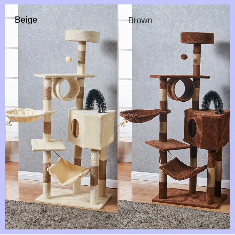 Torre de árbol de gato grande con hamacas múltiples, torre de rasguño, ayudas de entrenamiento de Villa, muebles, suministros de productos para mascotas - imagen 2