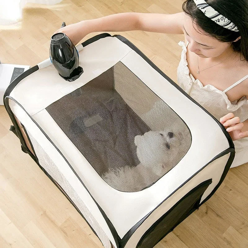 Caja de secado de mascotas para perros y gatos, baño, artefacto, secador de pelo, aseo, cuarto seco, bolsas para perros, pata - imagen 3