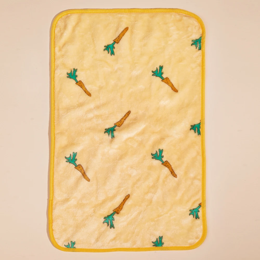 Manta cálida de invierno para mascotas, estera de cama para perros pequeños y medianos y gatos, bonita alfombra para sofá con estampado de zanahoria para cachorros, suministros Yorkie - imagen 3