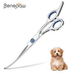 Tijeras curvadas profesionales para perros – Puntas de seguridad aceroinoxidable