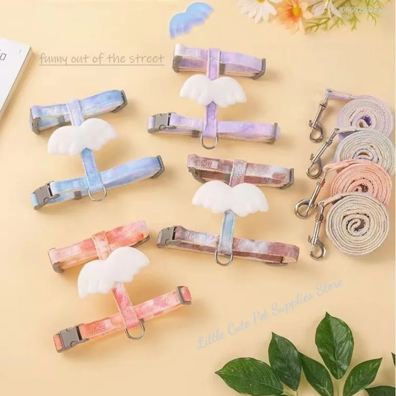 Juego de arneses y correas para mascotas con alas, arnés ajustable para gatos, perros pequeños, Pug, Chihuahua, accesorios para gatos - imagen 4
