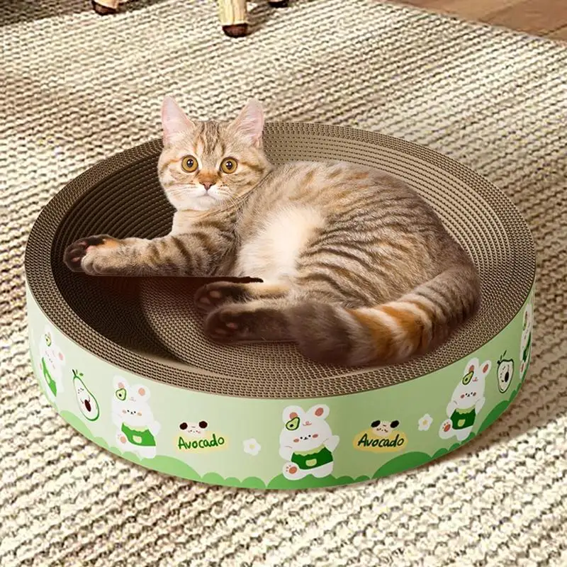 Rascador de cartón para gatos, juguete rascador para gatos, almohadilla para rascar para gatos pequeños a medianos, mascotas - imagen 4