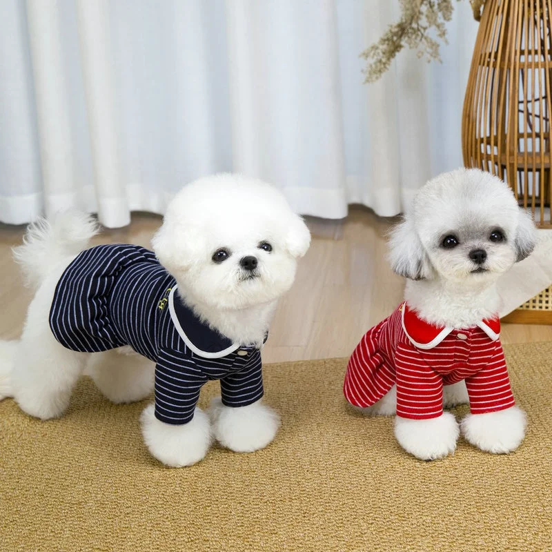 Vestido a rayas para perros y gatos – Ropa de moda para mascotas - imagen 5