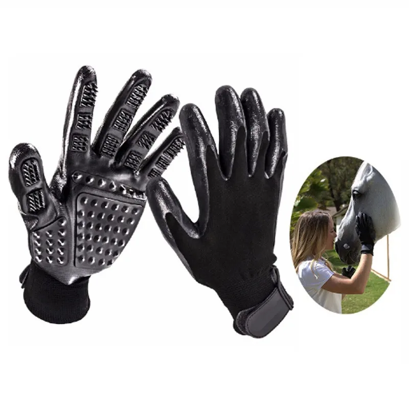 Guantes de cepillo de baño para masaje de mascotas, productos de limpieza para depilación, guantes de piel de vinilo para perros, productos para el cuidado de mascotas, accesorios - imagen 5