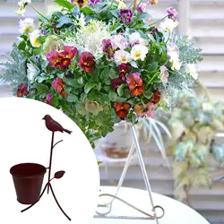 Soporte de macetero de Metal, creativo, resistente, adorno, rústico, soporte para maceta al aire libre, decorativo para jardín, porche, césped, decoración de cubierta