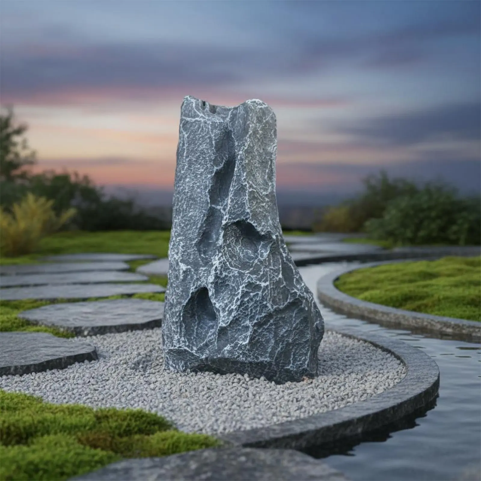 Piedra decorativa jardín – Imitación roca fibra vidrio resistente