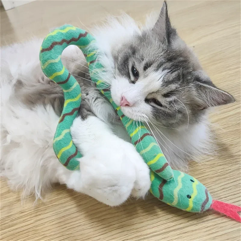 Juguete interactivo de hierba gatera para gatos, juguete interactivo molar resistente a mordeduras de serpiente glotón, regalo para accesorios para mascotas