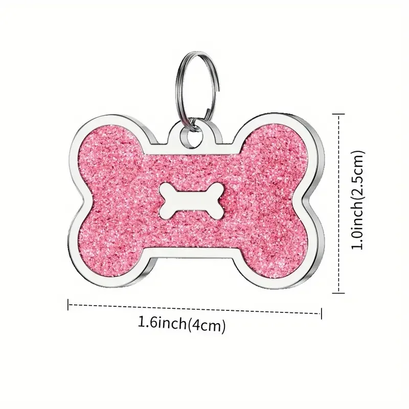 Etiqueta de Metal personalizada con grabado de mascota, nombre de identificación, perro, antipérdida, accesorios personalizados con forma de hueso de mascota, colgante de etiqueta de teléfono, decoraciones para cachorros