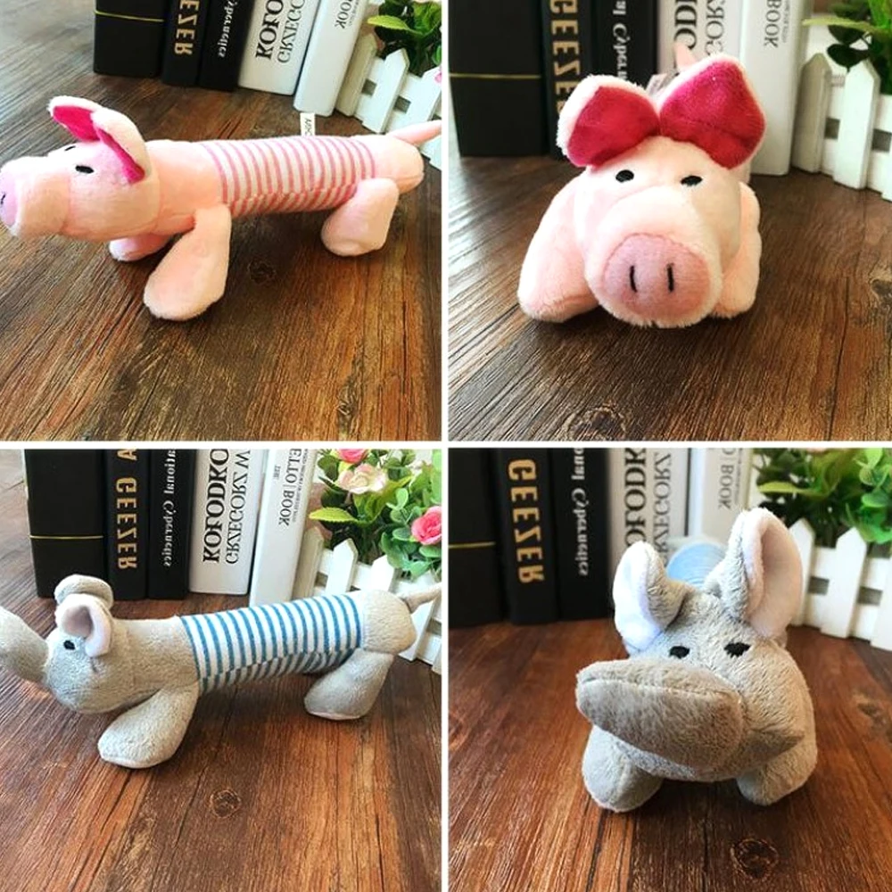 Juguete de peluche con sonido para mascota, muñeco de juguete para cachorro, perro de 25cm, talla única, pato - imagen 2