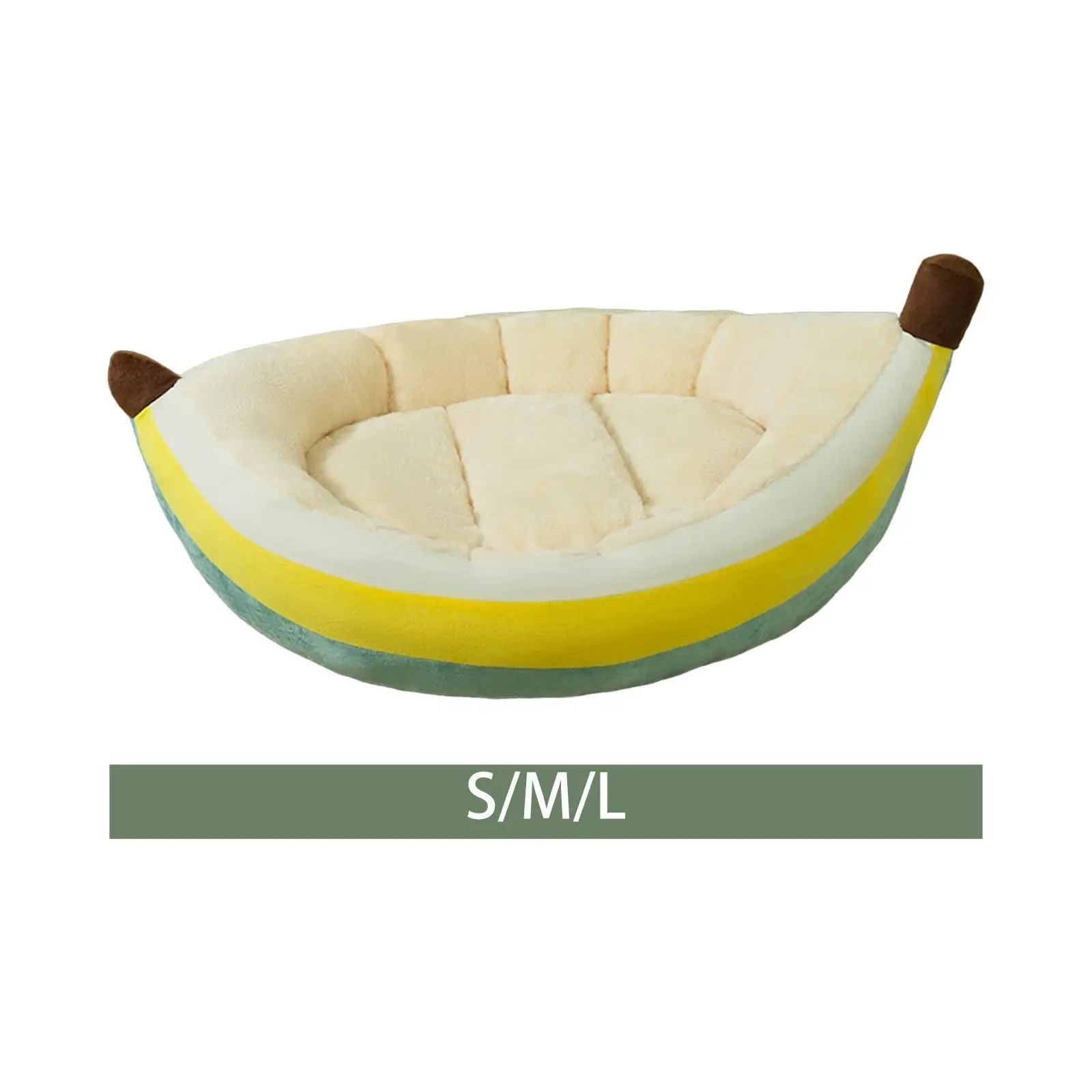 Dog Nesting Bed Banana Shape Plush Washable Breathable All Seasons Puppy Pad