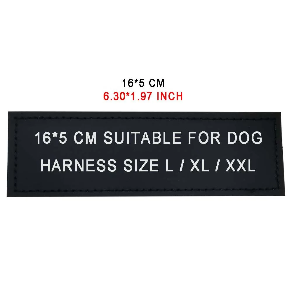 Bicolor-etiqueta de arnés personalizada para perro, etiqueta de identificación con nombre, texto personalizado, llamativo, brillante, recordatorio, accesorios para mascotas, 2 piezas - imagen 5