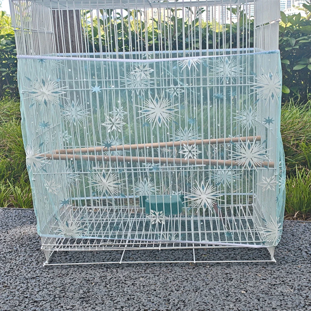 Cubierta de malla para jaula de loros, plumas antimoscas, antiderrames, a prueba de polvo, Universal, antimosquitos, para jaula de pájaros, 1 ud. - imagen 4
