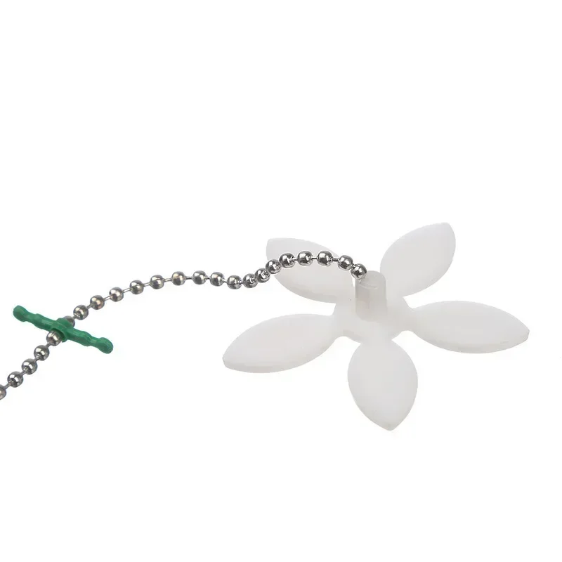 Colector de pelo de drenaje Premium, cadena de Limpieza del cabello para ducha de flores, colador de drenaje para baño, gancho de cadena, herramientas de dragado, 3 uds. - imagen 5