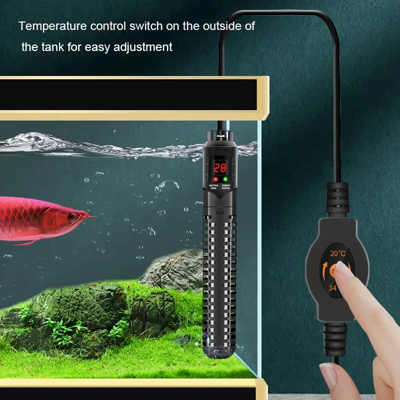 Calentador de acuario Digital con pantalla LCD, potencia inteligente de agua, varilla calefactora para tanque de peces, termostato de acuario, controlador de temperatura - imagen 4