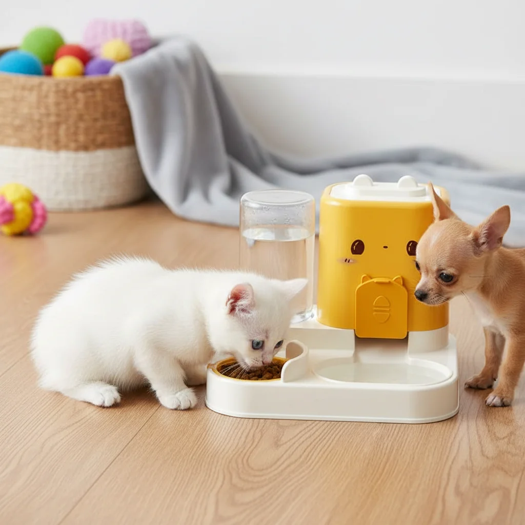 Cuenco 2 en 1 para gatos: alimentador de agua y comida antideslizante - imagen 2