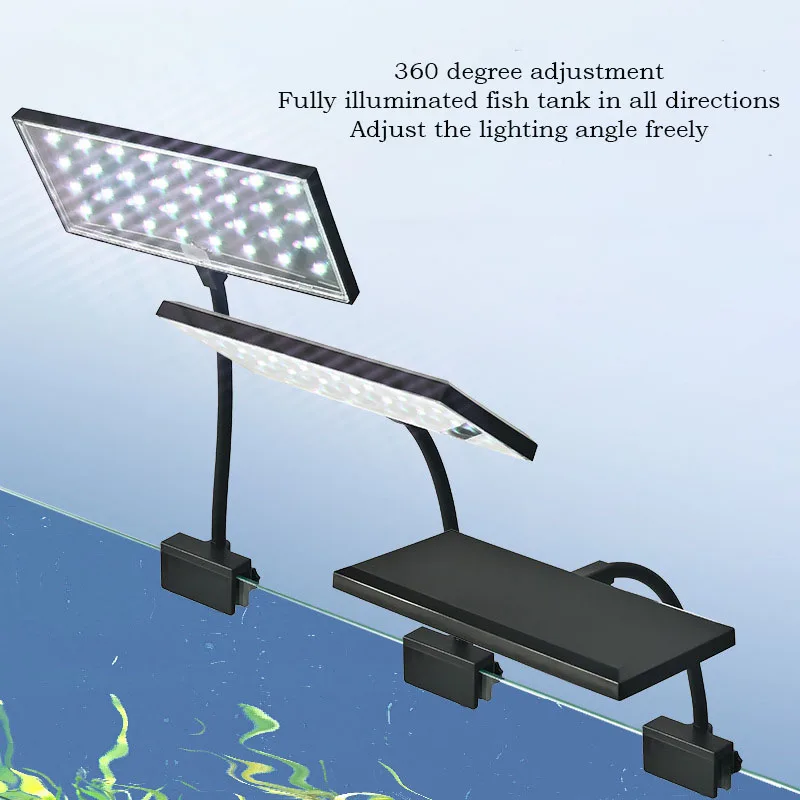 Luz LED para acuario, lámpara de algas de alto brillo para acuario, lámpara con Clip para césped y agua para paisajismo, adecuada para peceras de 20-40cm - imagen 4