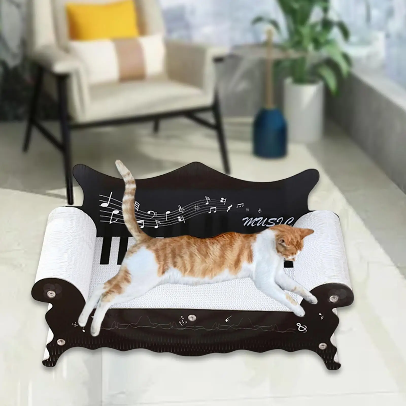 Cat Scratcher Sofa Bed Scratching Pad Grind Claws Furniture Protector Lounge Bed Cat Scratching Board for Indoor Cats Playing
