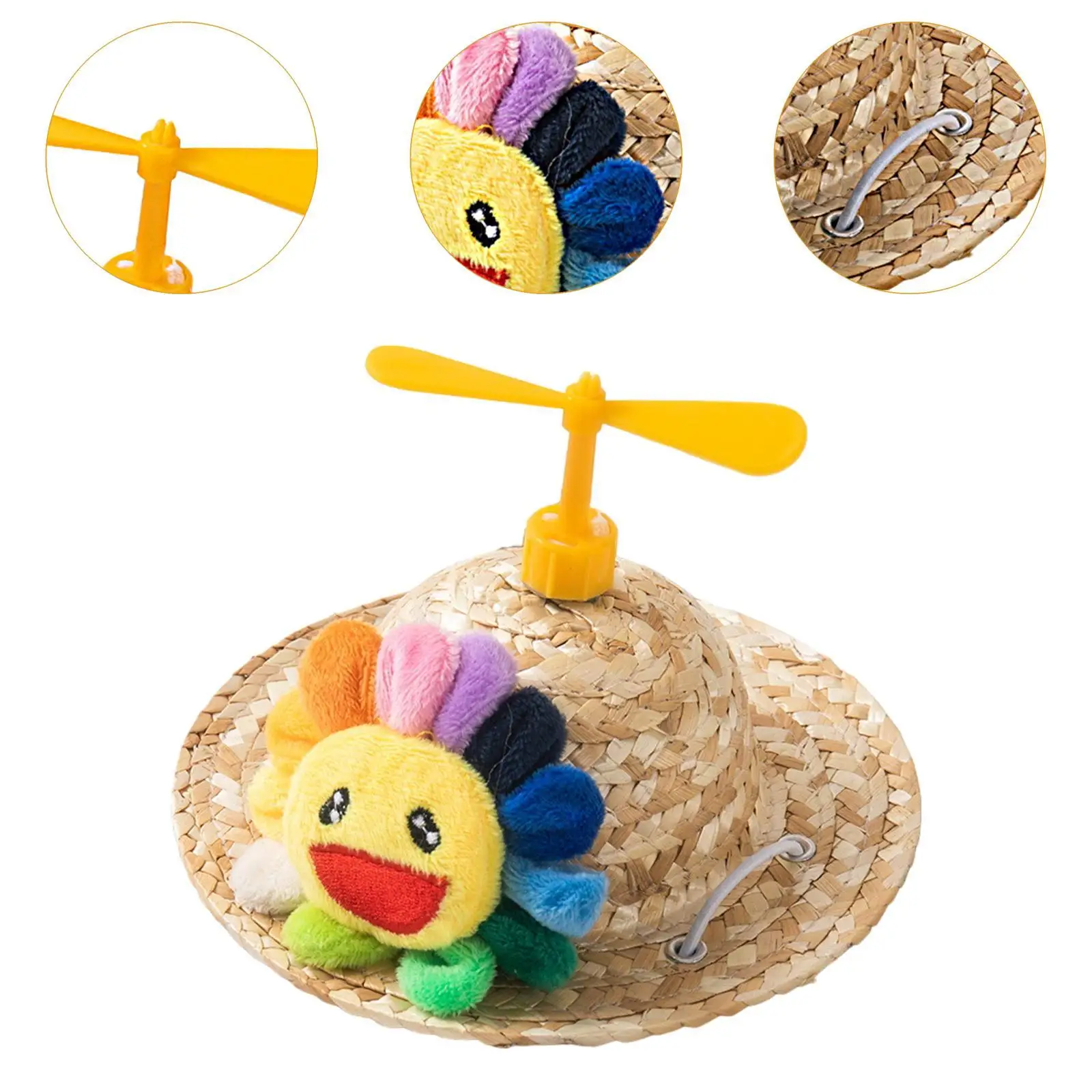 Pet Straw Hat Pet Ornaments Dog Sun Protection Cap for Summer Sports Walking Pet Straw Hat Pet Ornaments Dog Sun Protection Cap for Summer Sports Walking