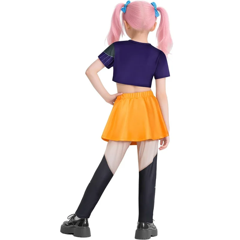 Anime KPops Demon Hunters Zoey disfraces Cosplay Rumi Mira uniforme de juego de rol conjunto completo Top pantalones estampado 3D traje de vestir de Halloween - imagen 5