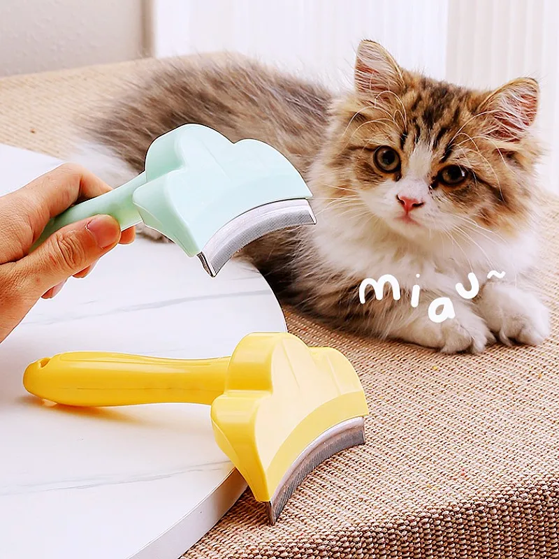 Peine para perros, cuchillo, cepillo para perros, removedor de pelo para mascotas, peines de pelo largo de acero inoxidable para el cuidado de perros, cuchillo, peine para gatos, accesorios para mascotas