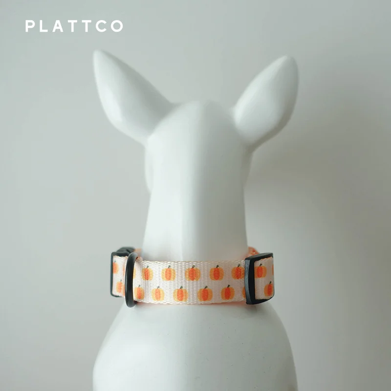 PLATTCO Collar de perro extraíble personalizado Patrón de calabaza CANDY para perros pequeños y grandes 5 tamaños PDC321 - imagen 4