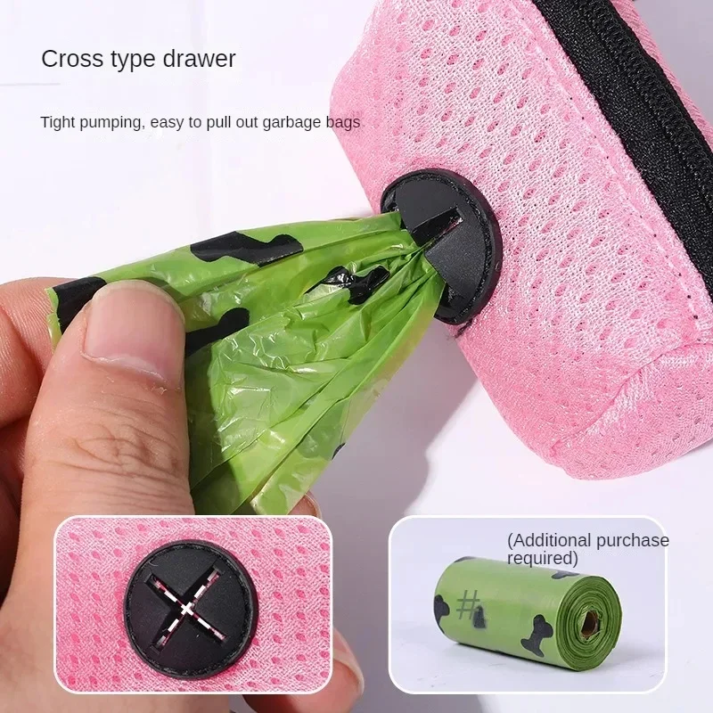 Dispensador de bolsas para excrementos de perros, soporte colgante para bolsas de basura, dispensador de bolsas para perros, dispensadores de bolsas de basura para caminar, suministros para mascotas - imagen 2