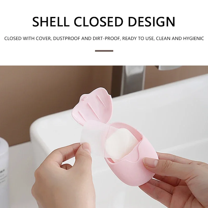 50 Uds. Hojas de jabón de viaje, papel de jabón portátil para baño, manos, limpieza de viajes al aire libre, hoja de jabón, espuma aromática adecuada para acampar - imagen 3