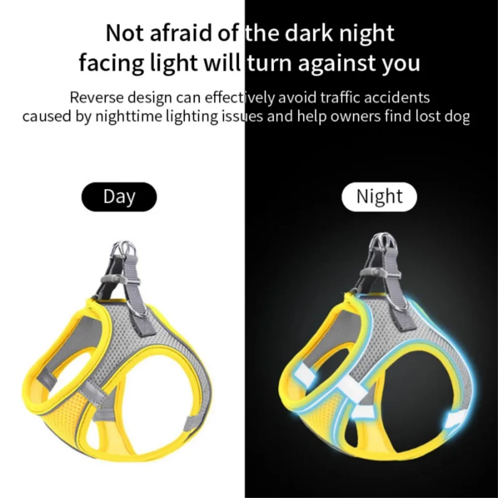 Conjunto de correa de arnés para perros pequeños, arnés ajustable para cachorros y gatos, chaleco, Bulldog Francés, Chihuahua, Pug, correa para caminar al aire libre - imagen 3