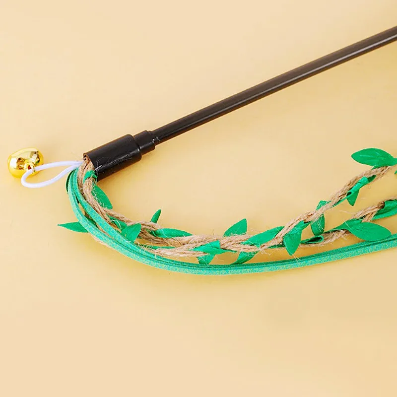 Juguete para gatos con borlas de cuerda, palos para gatos con mango largo, palo interactivo con borla, juguete para gatitos con campana, juguetes autohi para gatos provocadores - imagen 5