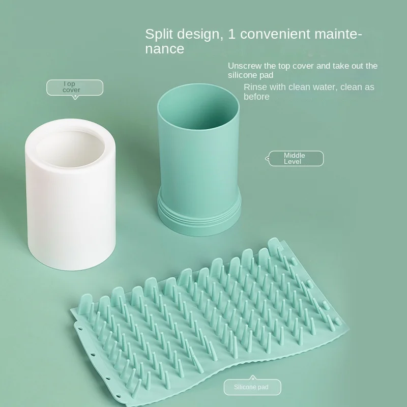 Taza limpiadora de pies para mascotas, taza suave de silicona para pies, cubo para limpieza de pies de gato, limpiador de patas de perro, limpiador Manual de lavado rápido de pies - imagen 5