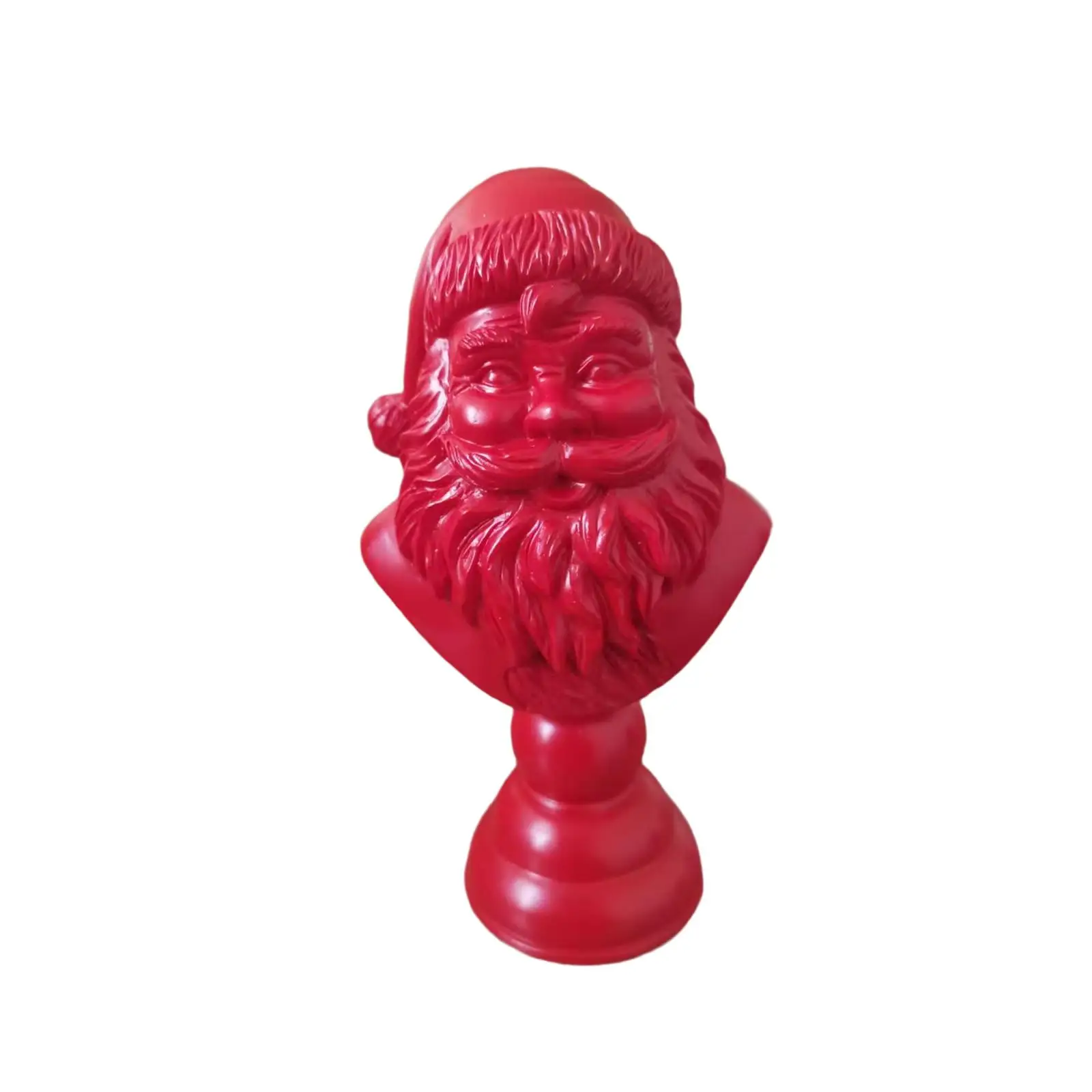 Figura de Papá Noel, estatua de medio cuerpo, escultura de resina artesanal, decoración navideña para mostrador - imagen 3