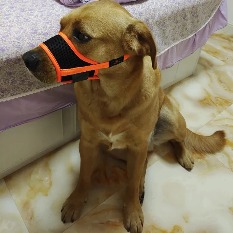 Bozal de malla transpirable para cachorros y perros grandes, previene mordidos, accesorios para mascotas para perros pequeños, medianos y grandes, suministros para Corgi mascotas - imagen 4