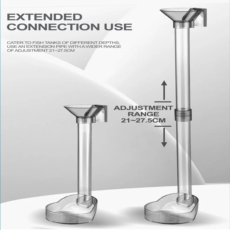 Nuevo círculo de alimentación para acuario, tubo de alimentación multifuncional con combinación de alimentación, telescópico de 21-38CM - imagen 4