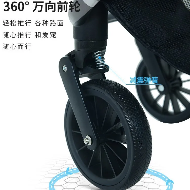 Cochecitos para mascotas Out Go, cochecitos para perros medianos y grandes, cesta de separación para perros, amortiguador plegable, suministros para carrito de mascotas - imagen 4