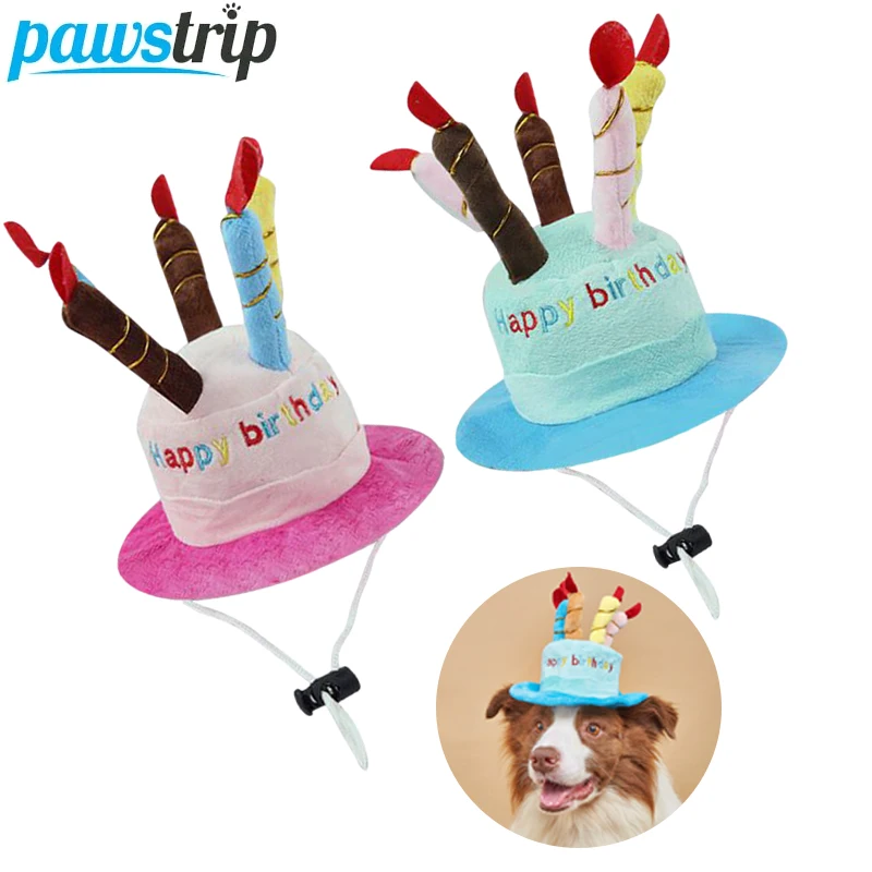 Sombrero para perro mascota para fiesta de cumpleaños, sombreros ajustables para perros, disfraces para perros y gatos, sombrero de vestir para el cuidado de cachorros, suministros para mascotas