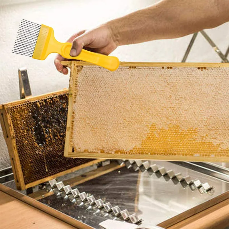 Cortador desoperculador de miel con púas – Mango de madera - imagen 4
